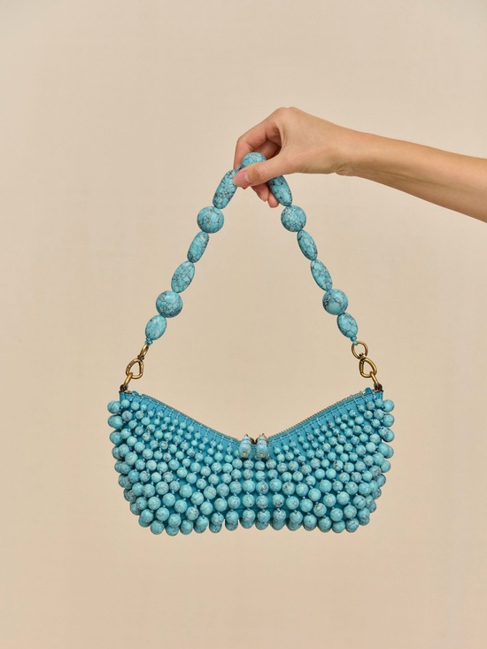 cult gaia Handbags - NEW in Box Cult Gaia Mercier Mini Shoulder Bag in Ibiza Turquoise Beaded $898